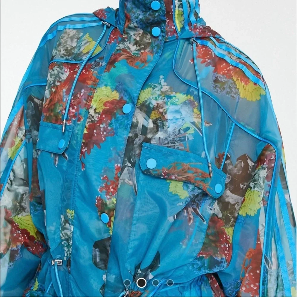 adidas Originals × IVY PARK printed coat in blue XL